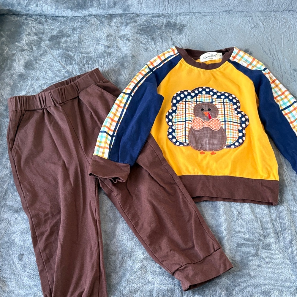Charming Turkey Kids Set - Yellow and Brown